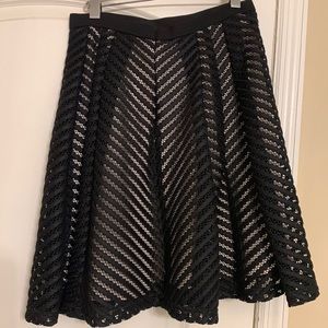 Catherine malandrinò black lace skirt